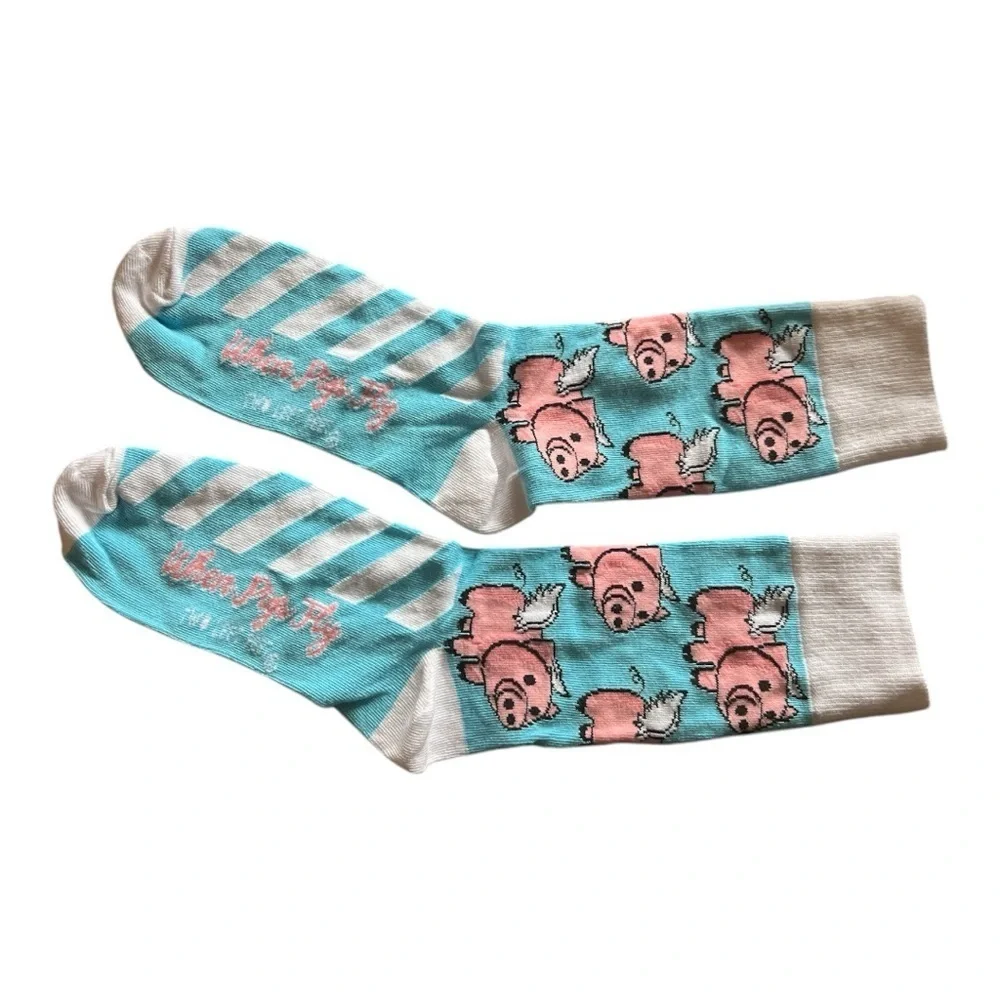 🆕Two Left Feet Sock Co. When Pigs Fly NWT